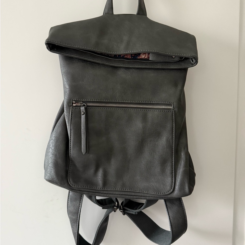 VICI Gray Leather Backpack